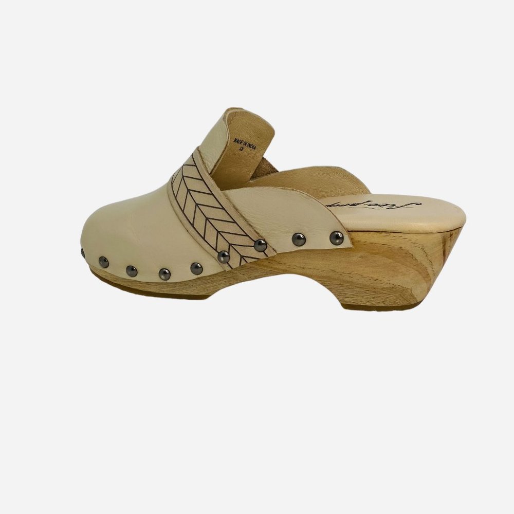 Free People Chloe Clogs – Size 8 / EU 38 – Bone – NIB – Classic Backless Slip-On - Picture 4 of 12